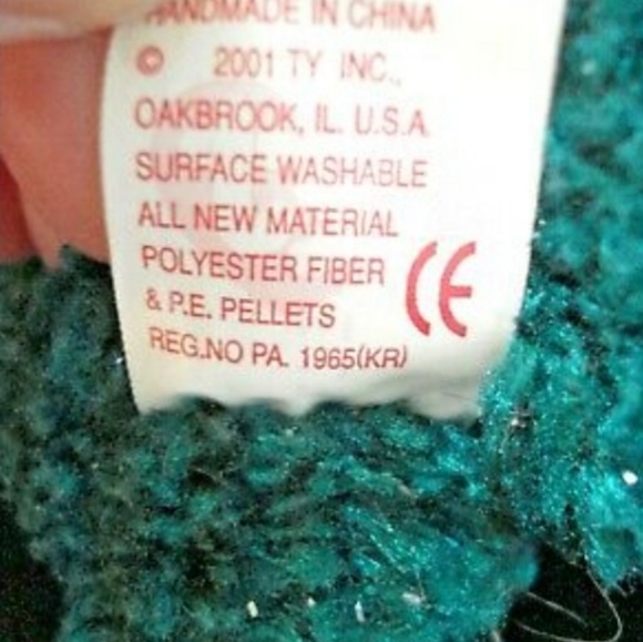 Rare/ Retired 2001 Ty Holiday Teddy Bear.with Errors! - Picture 5 of 7